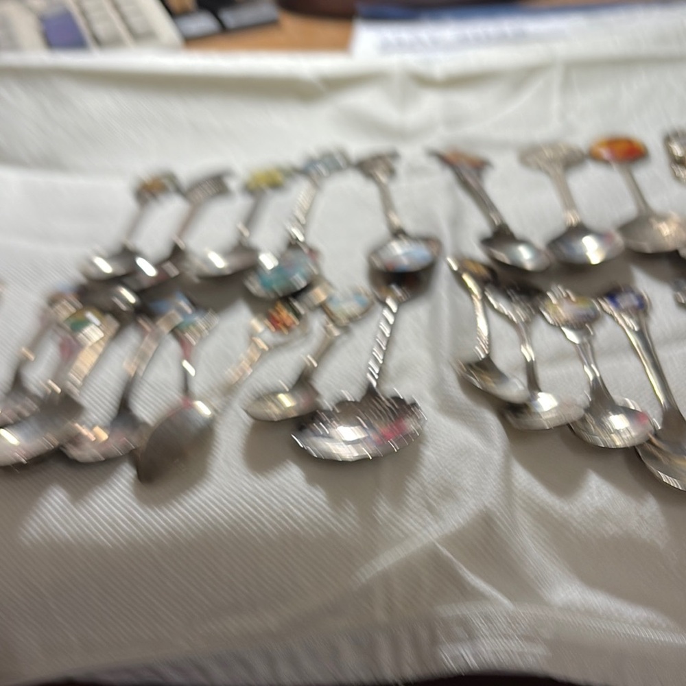 Silver Collectible Spoons Set